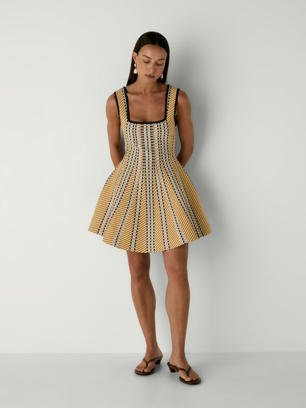 XIAH KNIT DRESS, front view on size 8 model