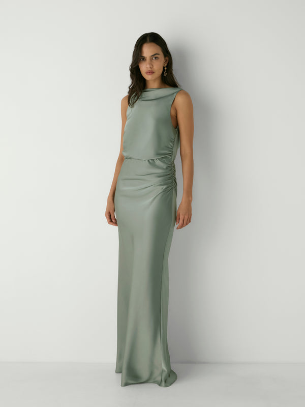 TERA GOWN, front view on size 8 model