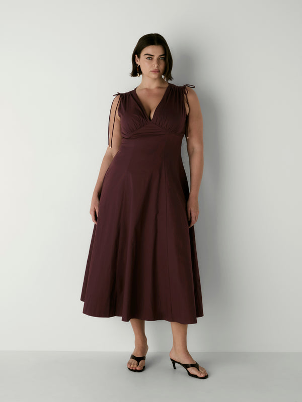 TYLER MAXI DRESS, front view on size 16 model