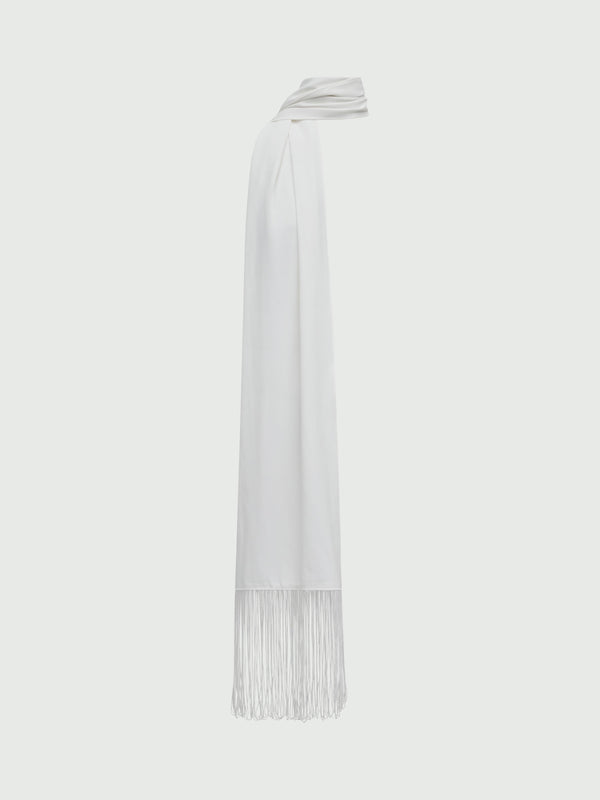 FRINGE SCARF, flat lay
