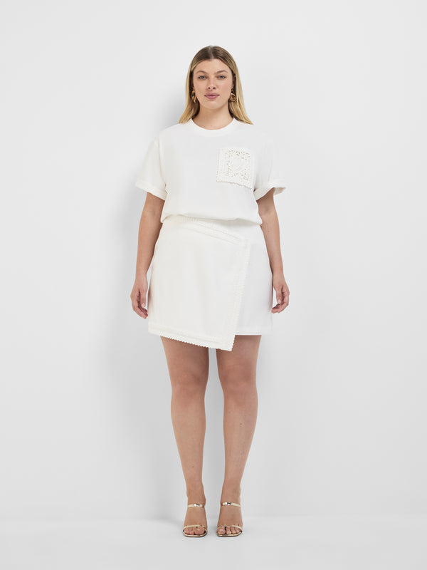 Size16 SHEIKE Marbella T-Shirt Ivory 1008367 Front Image