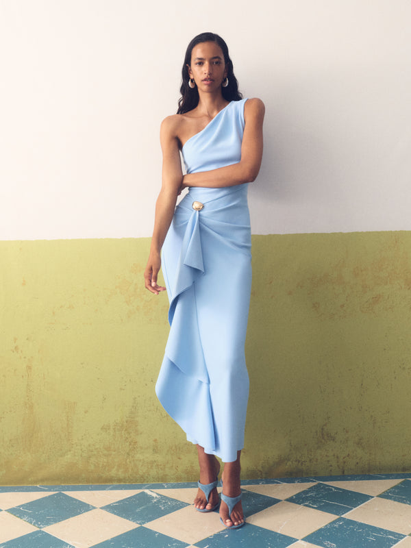 SHEIKE 1008193 Dominique Maxi Dress Icy Blue Campaign Image