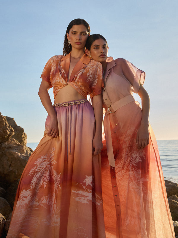 SHEIKE Sunset Palms Skirt Print 1008151 Campaign Image