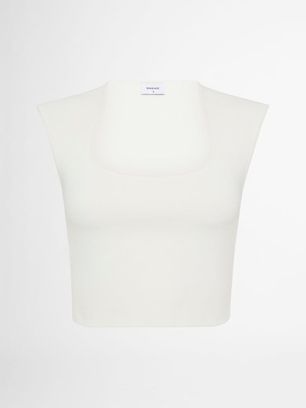 SANTORINI KNIT TOP IN IVORY GHOST IMAGE