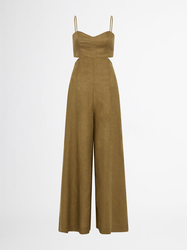 CATALINA JUMPSUIT OLIVE GHOST IMAGE
