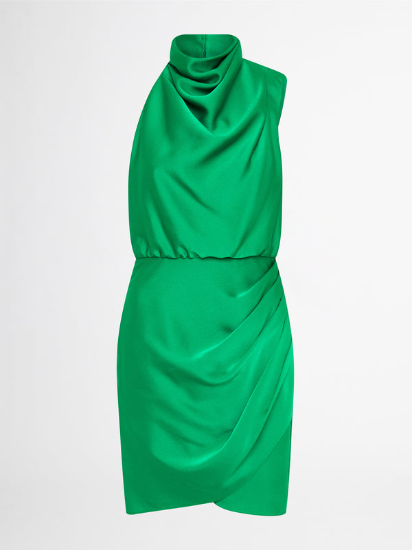 MARTINA MINI DRESS IN JADE GREEN GHOST IMAGE