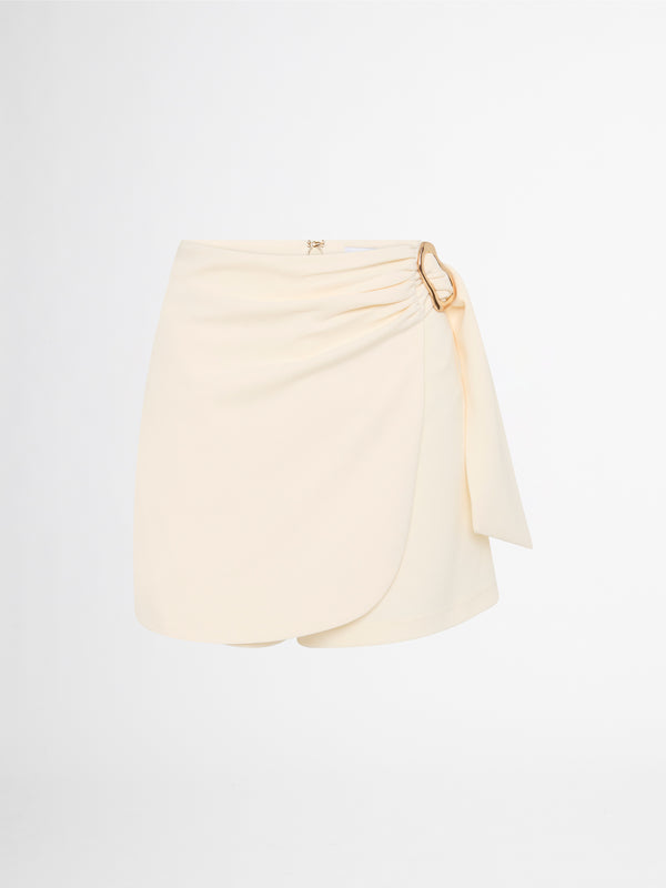 YARA SHORT WITH GOLD BUCKLE GHOST SHOT