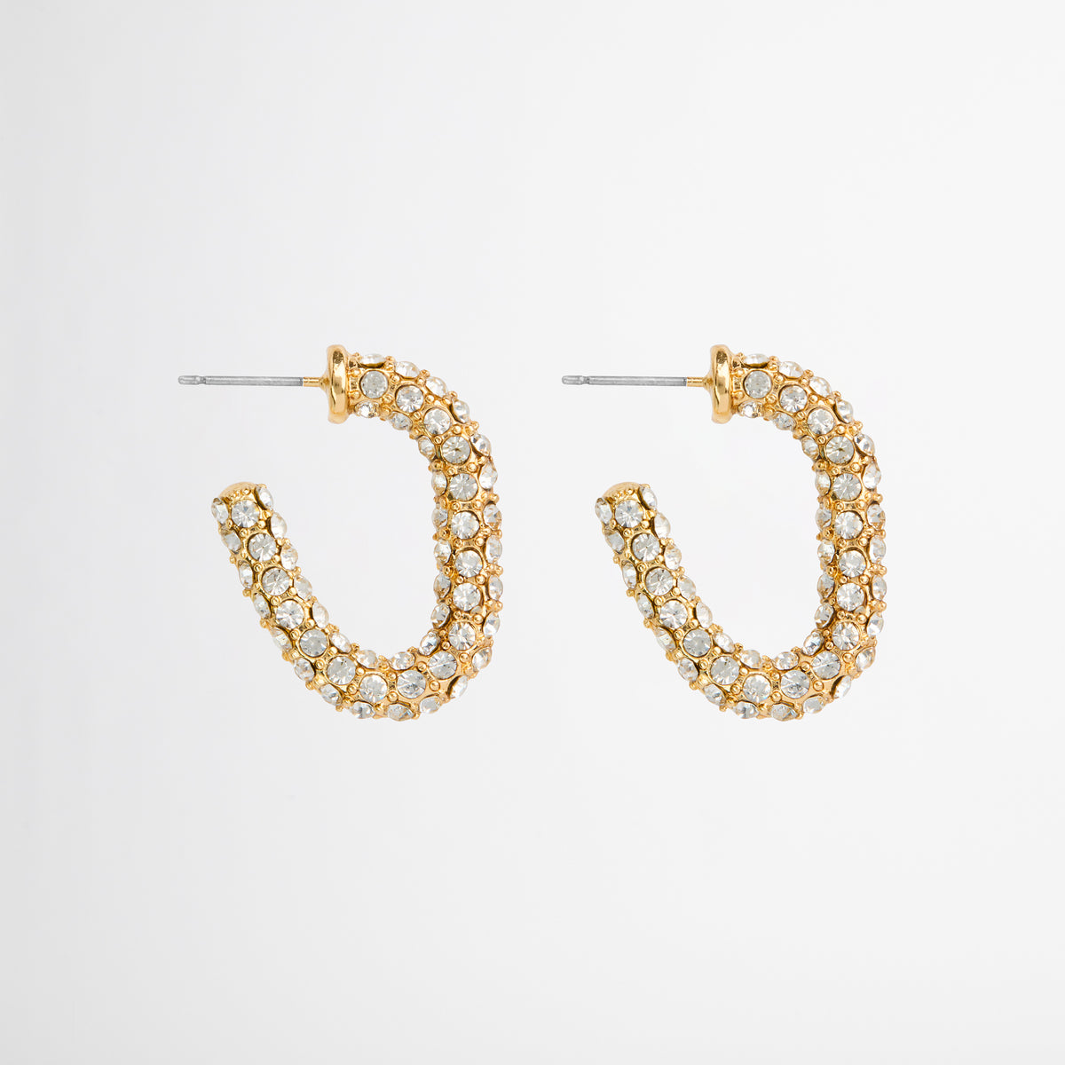 Midnight Earrings Gold | Diamante hoop Earring | SHEIKE