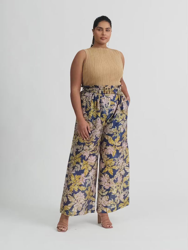 FLORAL PRINTED CANVAS PANT VIDEO