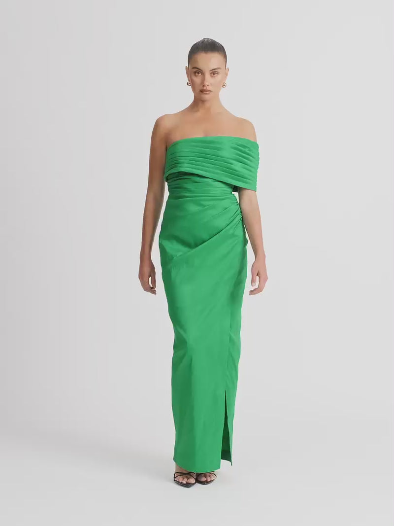 GISELLE GOWN IN JADE GREEN VIDEO